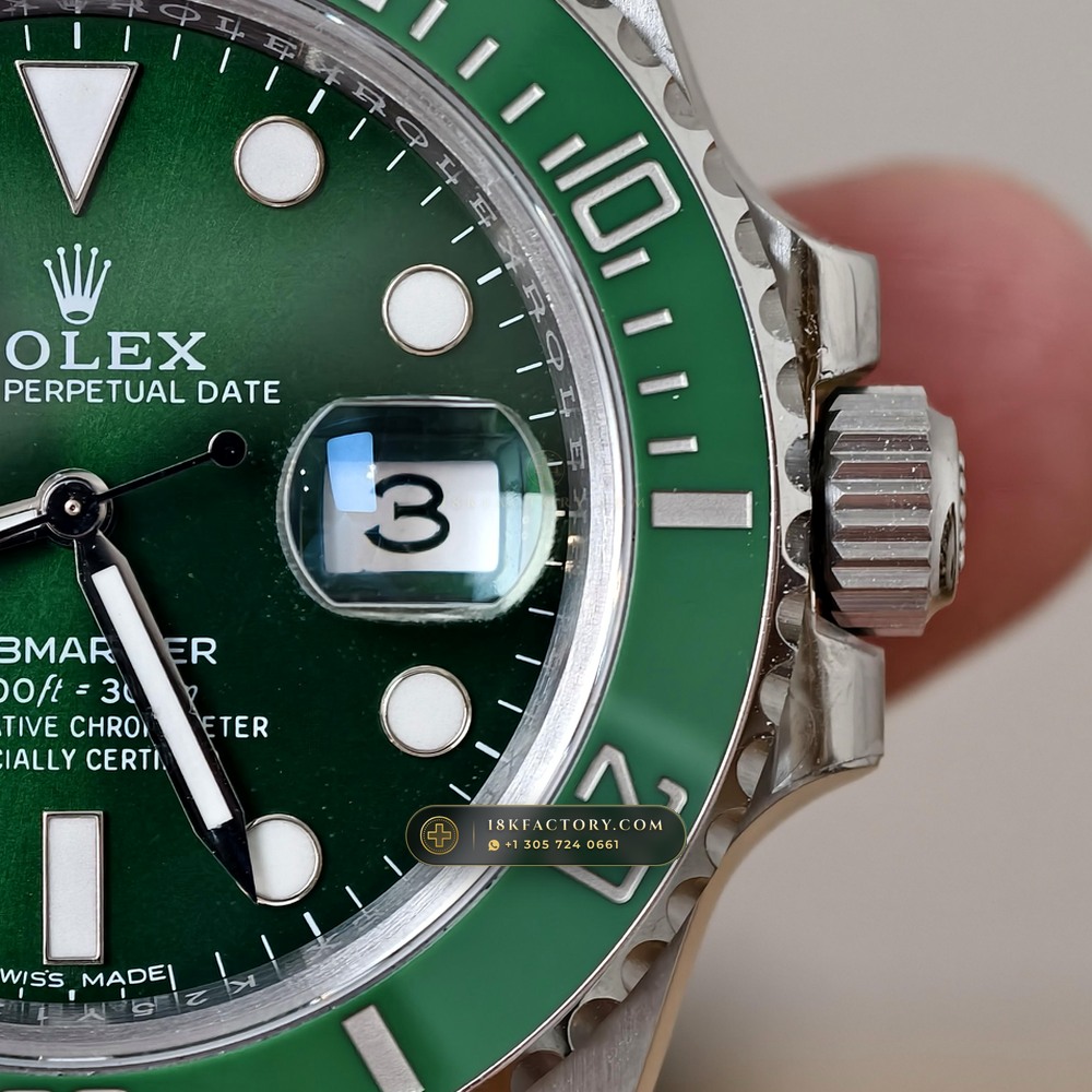 Rolex Submariner Date Hulk Sunburst Green Dial Ref. 116610LV — XRF Certified Edition — Studio Gallery Plate VIII in 904L Stainless Steel Custom Architecture (156.7g Verified Mass, Rolex Manufacture Cal. 3135)