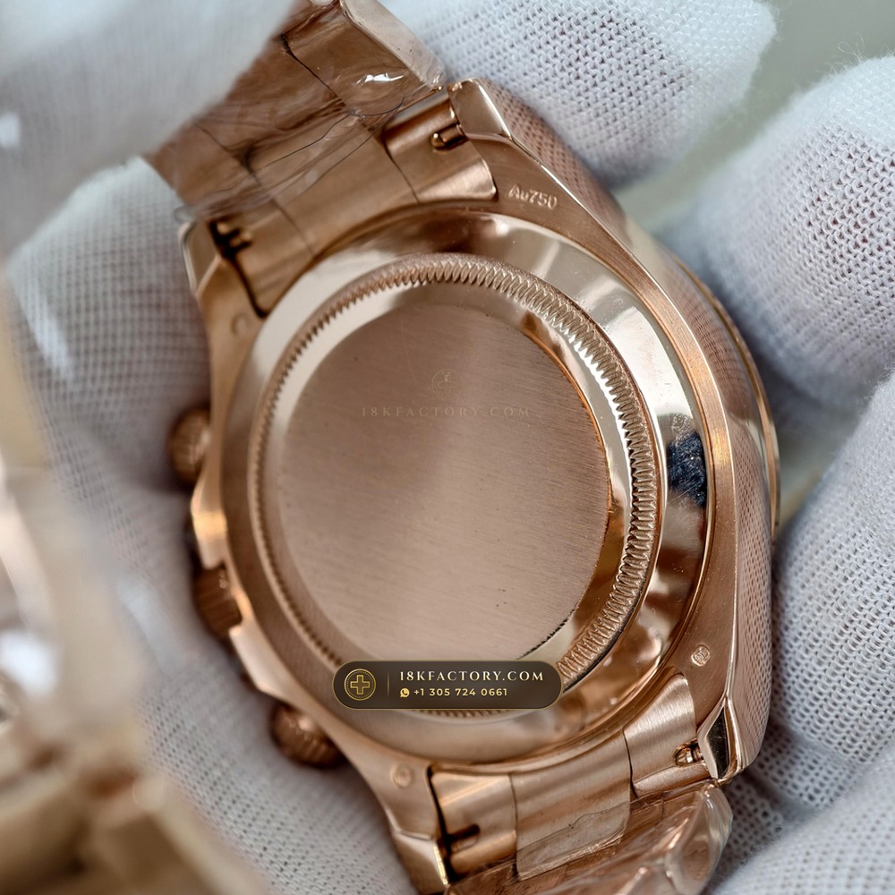 Rolex Cosmograph Daytona Rainbow Sapphire Bezel 18K Everose Gold Geneva Atelier Spec Ref. 116595RBOW — XRF Certified Edition — Studio Gallery Plate VII in 18K Rose Gold Au750 (216.6g Verified Mass, Rolex Manufacture Cal. 4130 - 72h Power Reserve)