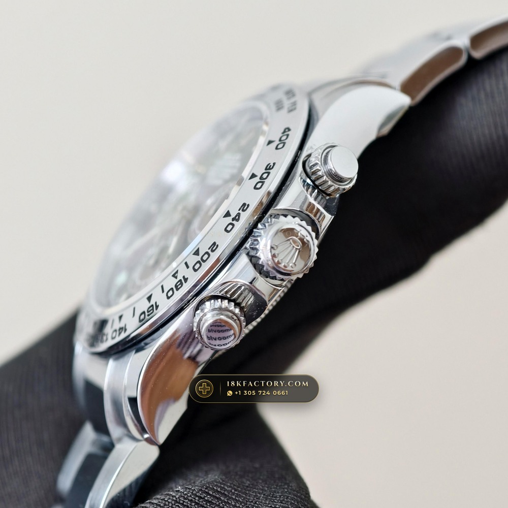 Rolex Cosmograph Daytona Tahitian Mother-of-Pearl Dial 18K White Gold Ref. 126509 — XRF Certified Edition — Studio Gallery Plate VIII in 18K White Gold Au750 (216.7g Verified Mass, Rolex Manufacture Cal. 4131 - 72h Power Reserve)