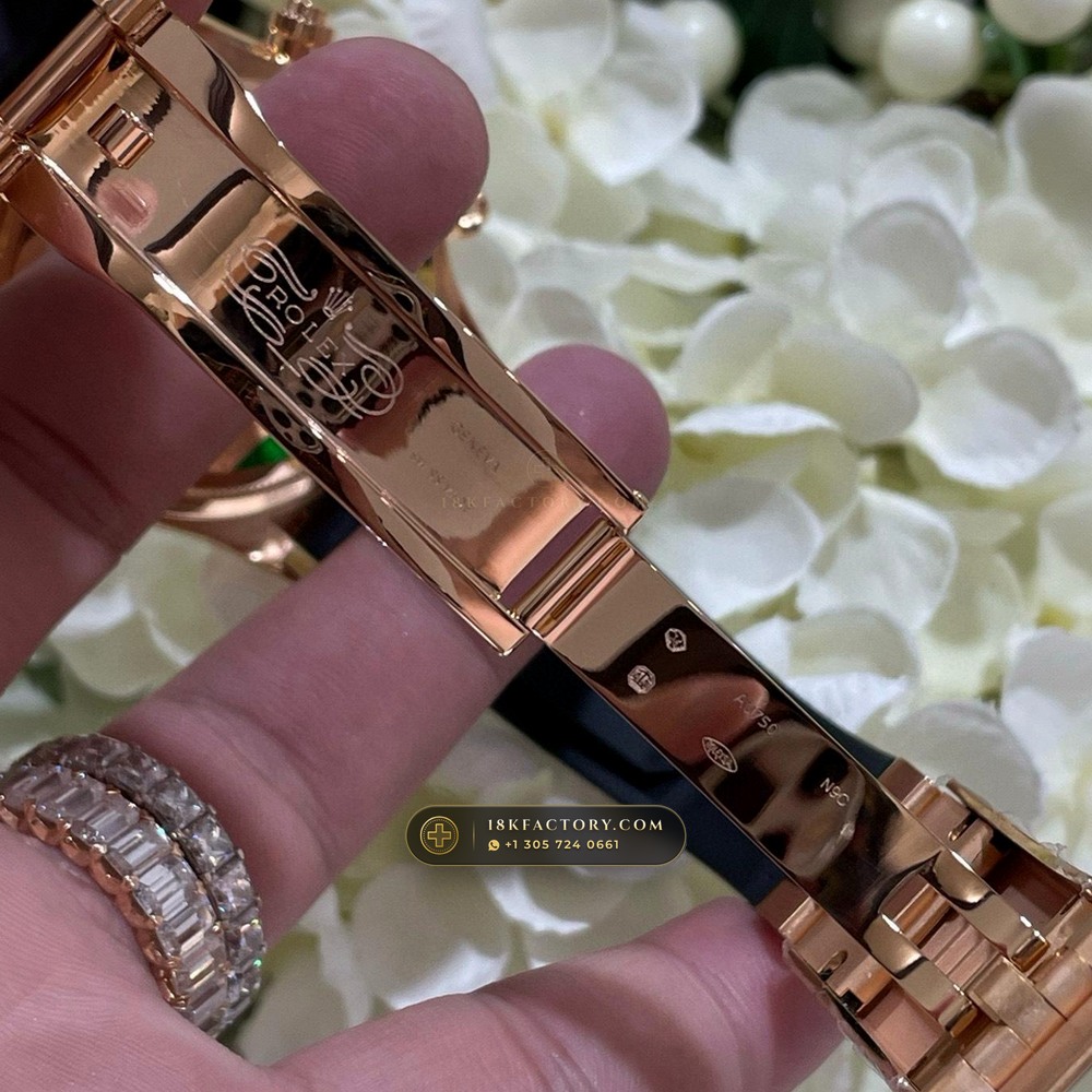 Rolex Cosmograph Daytona Giraffe Off-Catalogue Diamond Edition 18K Everose Gold Geneva Atelier Spec Ref. 126555TBR — XRF Certified Edition — Studio Gallery Plate VII in 18K Rose Gold Au750 (216.3g Verified Mass, Rolex Manufacture Cal. 4131 - 72h Power Reserve)