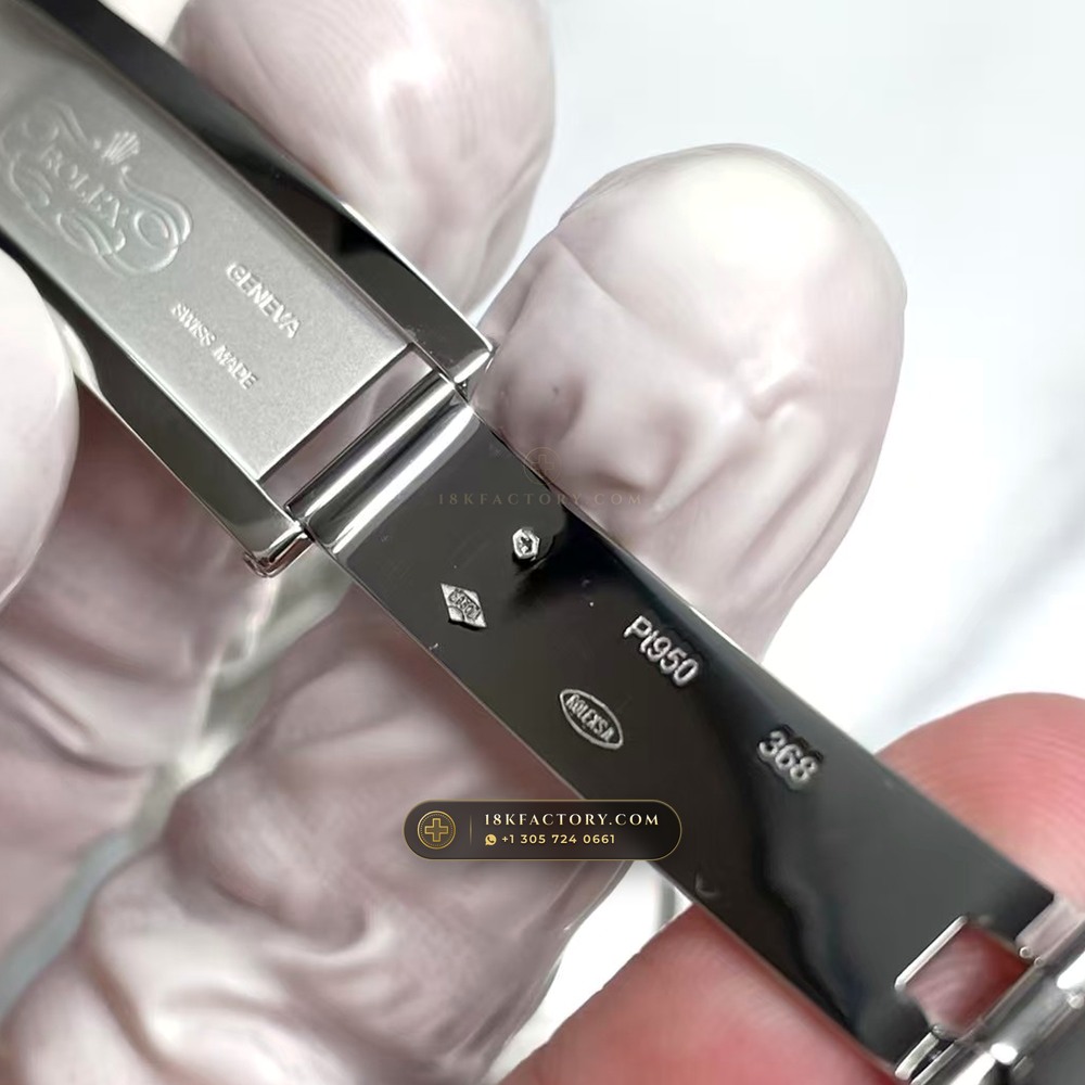 Rolex Day-Date 40 Ice-Blue Sunray Dial 950 Platinum Ref. 228206 — XRF Certified Edition — Studio Gallery Plate VII in 950 Platinum Pt950 (286.0g Verified Mass, Rolex Manufacture Cal. 3255 - 70h Power Reserve)