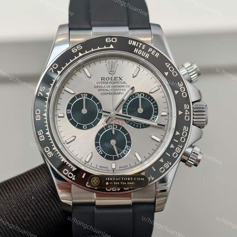 Rolex Cosmograph Daytona Cement Grey & Ice Blue Dial 950 Platinum Ref. 126506 — XRF Certified Edition