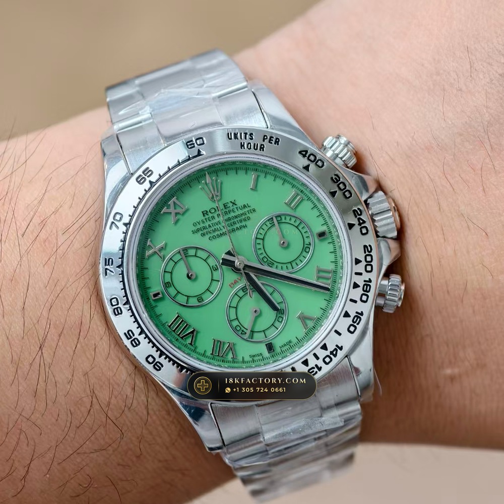 Rolex Cosmograph Daytona Beach Roman Mother-of-Pearl Dial 18K White Gold Ref. 116519 — XRF Certified Edition — Studio Gallery Plate VIII in 18K White Gold Au750 (139.0g Verified Mass, Rolex Manufacture Cal. 4130 - 72h Power Reserve)