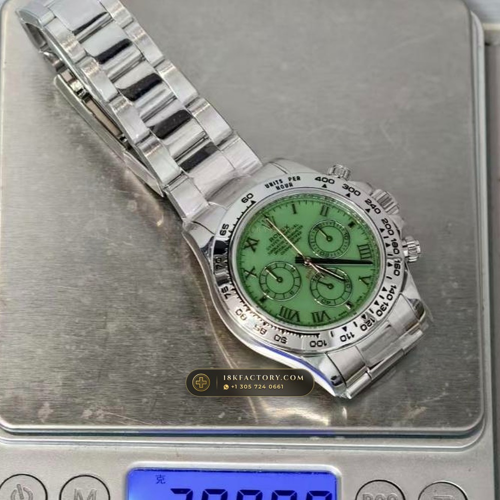 Rolex Cosmograph Daytona Beach Roman Mother-of-Pearl Dial 18K White Gold Ref. 116519 — XRF Certified Edition — Studio Gallery Plate IX in 18K White Gold Au750 (139.0g Verified Mass, Rolex Manufacture Cal. 4130 - 72h Power Reserve)