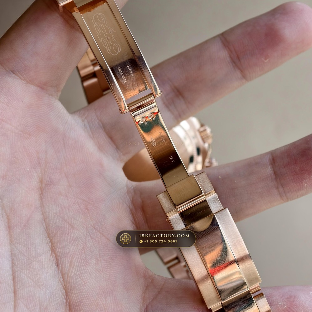 Rolex Cosmograph Daytona 18K Everose Gold Ref. 126505 — XRF Certified Edition — Studio Gallery Plate VIII in 18K Rose Gold Au750 (216.8g Verified Mass, Rolex Manufacture Cal. 4131 - 72h Power Reserve)