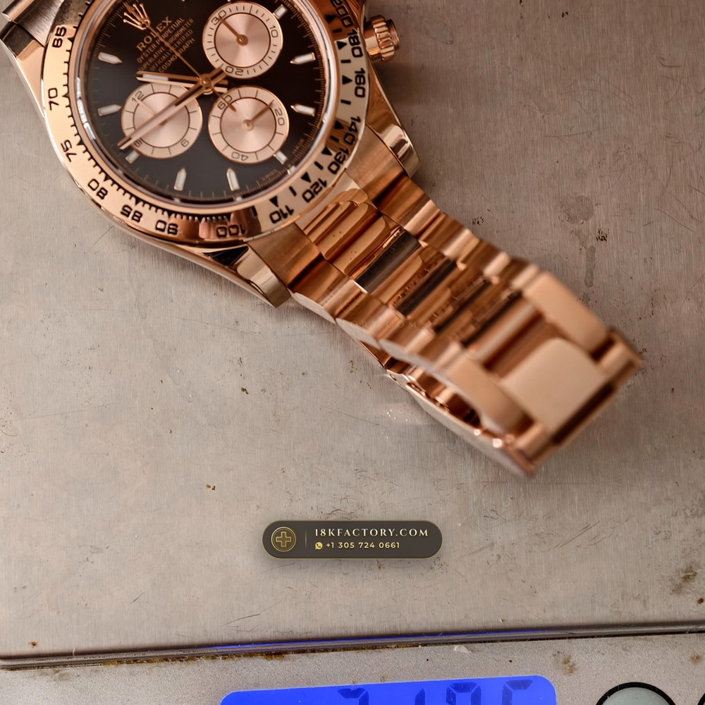 Rolex Cosmograph Daytona 18K Everose Gold Ref. 126505 — XRF Certified Edition — Studio Gallery Plate IX in 18K Rose Gold Au750 (216.8g Verified Mass, Rolex Manufacture Cal. 4131 - 72h Power Reserve)