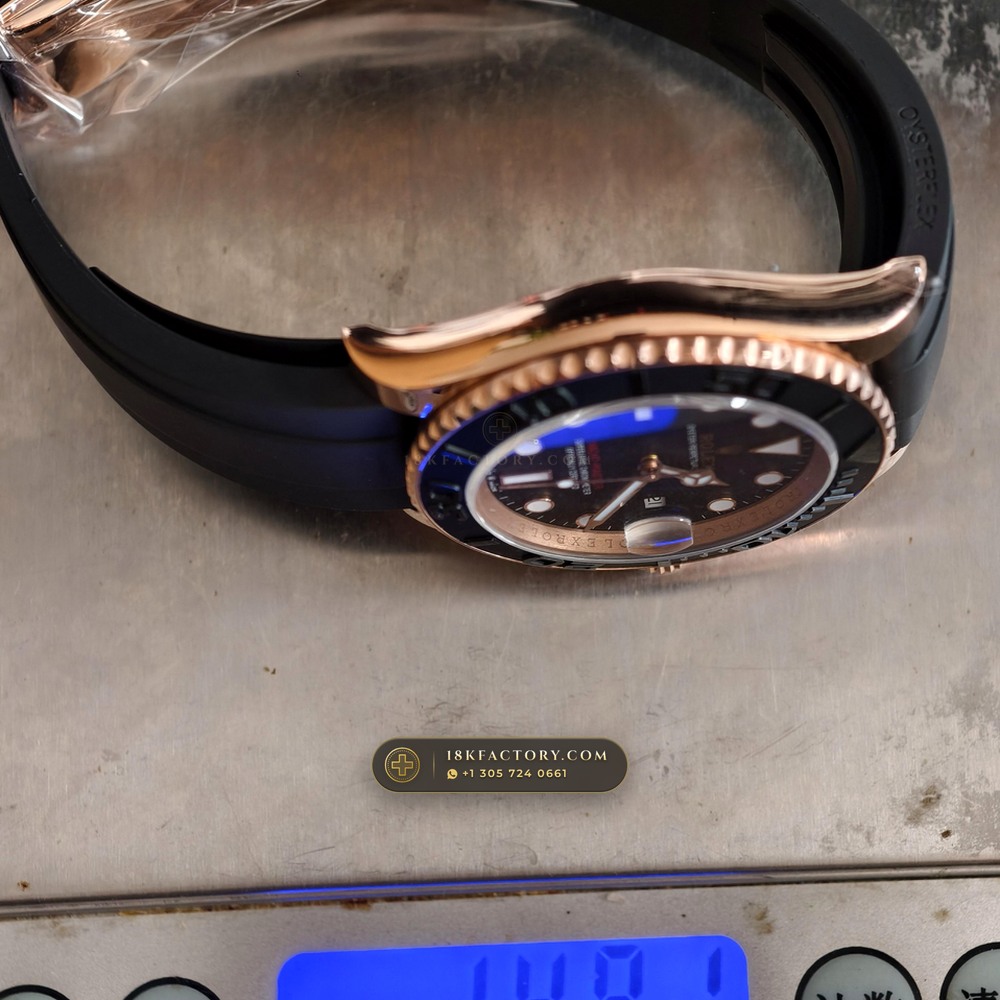 Rolex Yacht-Master 40 18K Everose Gold Ref. 126655 — XRF Certified Edition — Studio Gallery Plate VIII in 18K Rose Gold Au750 (153.1g Verified Mass, Rolex Manufacture Cal. 3235 - 70h Power Reserve)