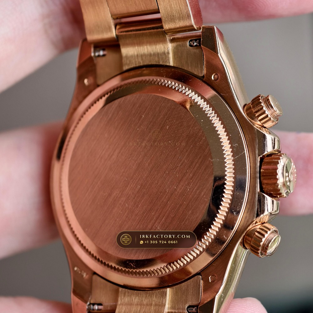 Rolex Cosmograph Daytona 18K Everose Gold Ref. 116505 (Ref. 116505) — Verified Mass 216.6g — Optical Macro Plate 4 (Combining Fischer XRF Spectra With Archimedes Specific Gravity Verification)